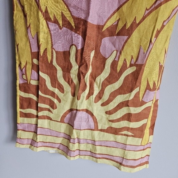 Cala de la Cruz Orange Magda Midi Pencil Skirt NWT - Picture 7 of 14